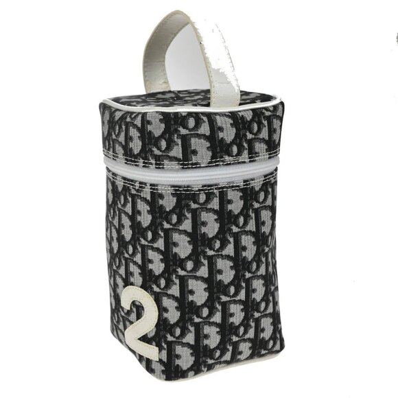 CHRISTIAN DIOR Trotter Pattern Hand Bag Coating Canvas Patent Leather - Picture 2 of 16